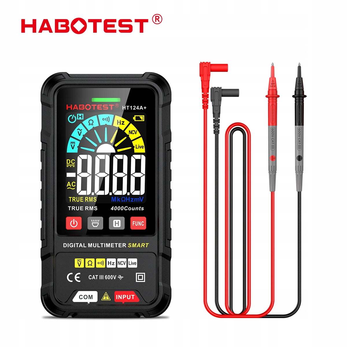 HT124A+ Digital Multimeter High Precision Multimeter Electrical Measurement