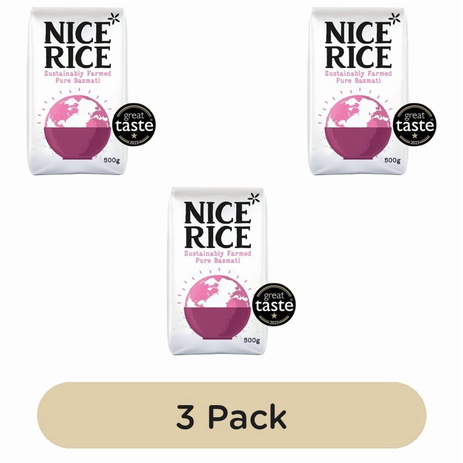 Nice Rice Pure Basmati Rice 500g, British Import (Pack of 3)