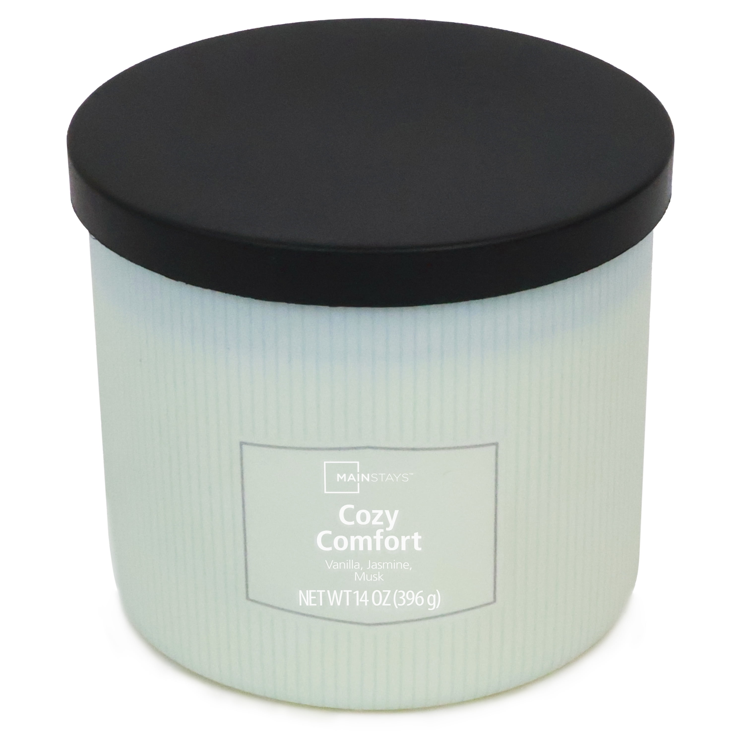 Mainstays 3-Wick Textured Wrapped Cozy Comfort Scented Candle, 14 oz