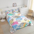thumbnail image 4 of Erosebridal Hand Drawn Seashell Conch Bedding Full Comforter Set, Colorful Watercolor Splash Down Comforter, Reversible 3pcs, 4 of 8