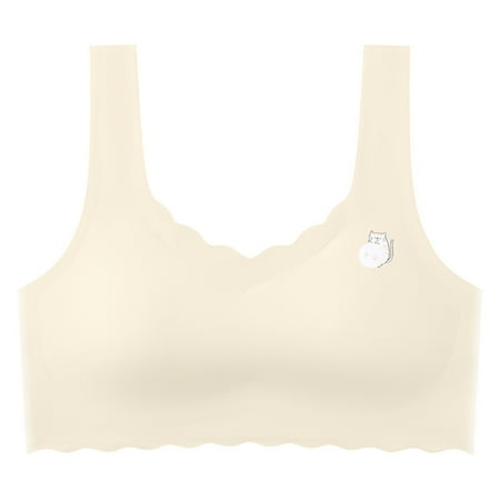 ATOGUTA Girls Training Bra Cami Sports Seamless Bras 12-15 with Adjustable Straps Fixed Pads