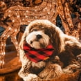 thumbnail image 5 of Bienvenido Bufanda doble de algodón a cuadros para mascotas, cómoda bufanda para perros y gatos, 5 of 5