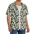 thumbnail image 4 of Cauagu Soccer and Football Men's Short Sleeve Button Down Hawaiian Shirt for Men Bowling Shirts Casual Summer Beach Shirt,Large, 4 of 6