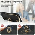 thumbnail image 6 of Feishell for Samsung Galaxy A53 5G Wallet Case, Zipper Purse with 360 Rotatable Ring Kickstand, Premium PU Leather Shockproof Magnetic Buckle Credit Card Slots Holder Phone Case for Women Men,Black, 6 of 9