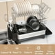 thumbnail image 2 of Juego de Escurridor de Platos y Escurreplatos, Escurridor de Trastes de Acero Inoxidable 304 de 2 Niveles con Caño Giratorio, Colador de Platos, Soporte para Utensilios, Portavasos, 2 of 6