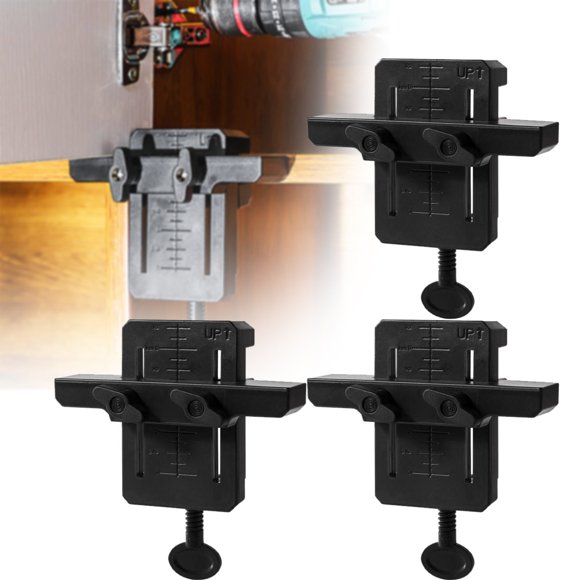 3 Pcs Positionneur de Porte d'Armoire Réglable Matériel d'Armoire en Alliage d'Aluminium Matériel Polyvalent Outil de Menuiserie Haute Protection pour Alignement Sans Effort Porte d'Armoire
