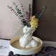 thumbnail image 2 of Jarrón de cerámica con forma de cuerpo y rostro femenino, ideal para estantería de oficina en casa, decoración de mesa, estilo rústico moderno, pequeño, 2 of 6