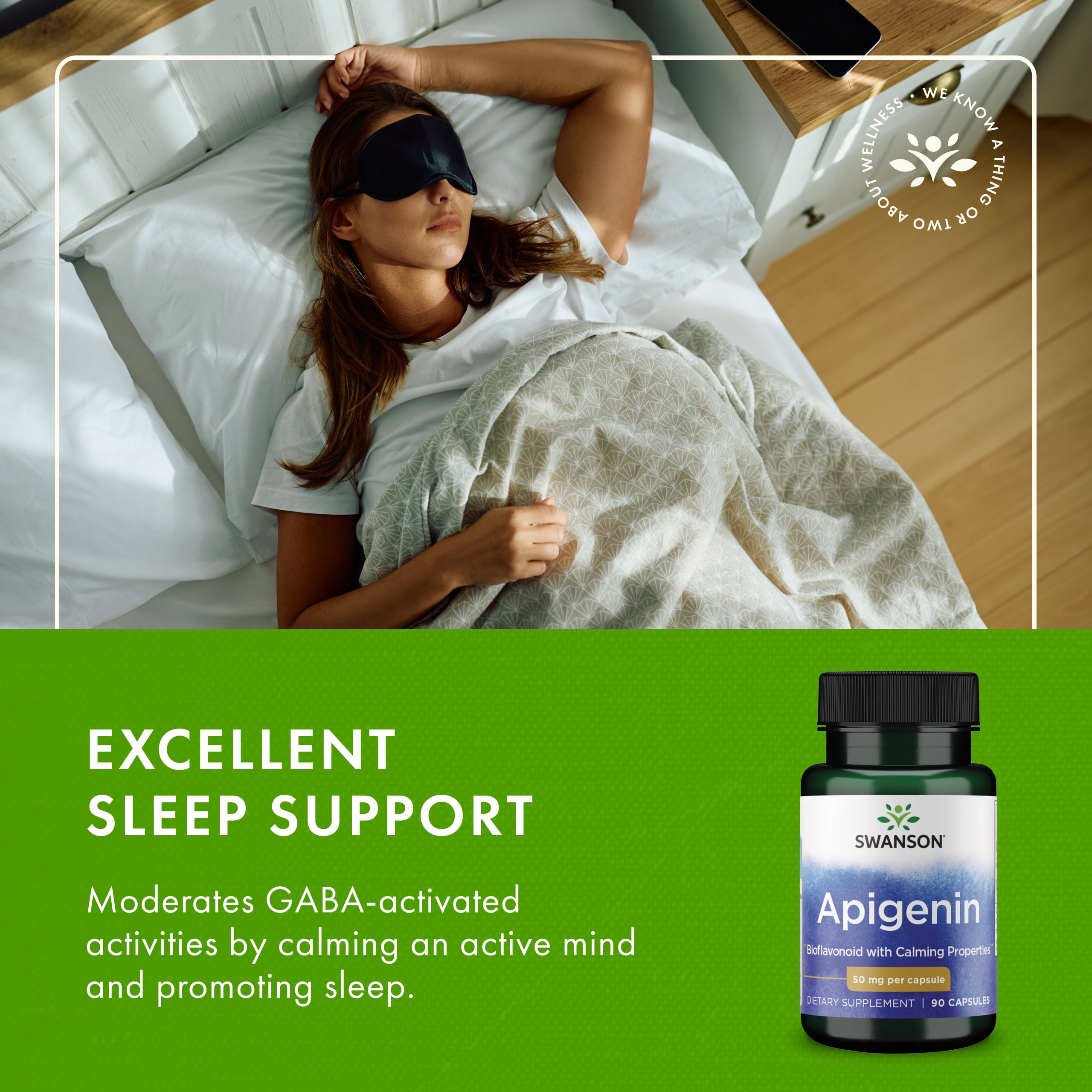 Swanson Apigenin - Natural Supplement Promoting Prostate Health - Bioflavonoid Supplement Supporting Glucose Metabolism & Nervous System Health - (90 Capsules, 50mg Each)