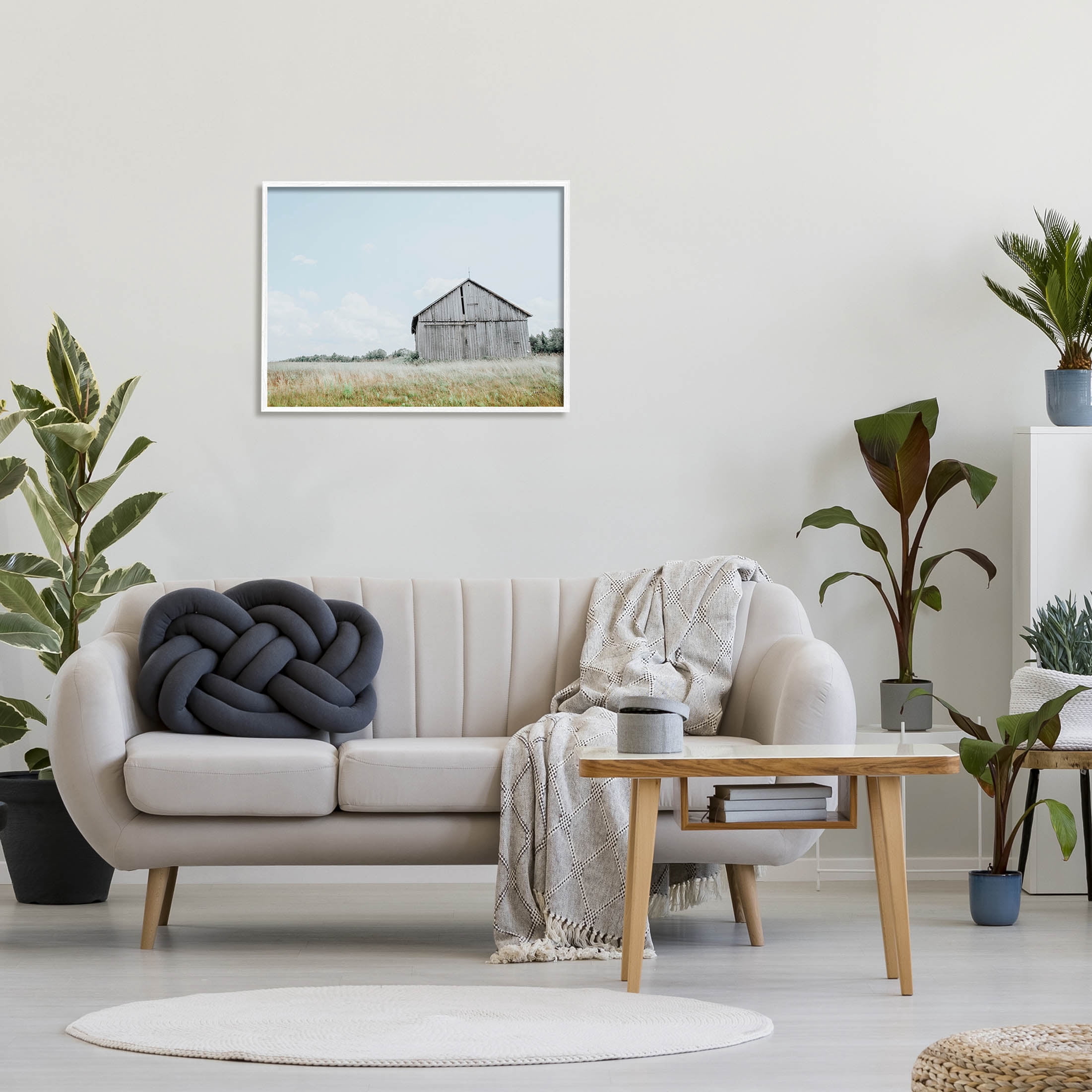 Stupell Industries Lone Countryside House Vast Rural Field Photograph White Framed Art Print Wall Art, Design by Nathan Larson
