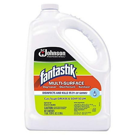 Fantastik Multi-Surface DEGREASER, Disinfectant, -, Pleasant Scent, 1 Gallon Bottle, 4/Carton