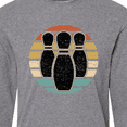 thumbnail image 4 of Inktastic Bowling Gift for Bowler Silhouette Bowling Pins Long Sleeve T-Shirt, 4 of 5