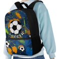 thumbnail image 4 of HUIACONG Soccer Print School Backpack for Boys Girls Age 6-18 K-12 Students Large Capacity Lightweight Water Resistant Bookbag for Back to School Travel Daily Use Gifting, 4 of 6