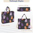 thumbnail image 6 of FORMRS Womens Corduroy Tote Bag Crossbody Shoulder Handbag with Pocket, Halloween Orange Ghosts, 6 of 7