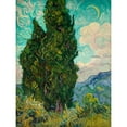 thumbnail image 3 of Van Gogh, Vincent 12x14 Black Modern Framed Museum Art Print Titled - Cypresses I, 3 of 5