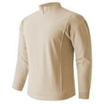 thumbnail image 1 of pstuiky camisas de manga larga para hombre, Suéter de punto cálido de color sólido de moda informal para hombre, manga larga, top redondo salir tops s, 1 of 6