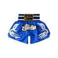 thumbnail image 2 of Sinleey Kids Boy Muay Thai Boxing Shorts Boxing Trunks Fight Training Shorts Grappling Martial Arts Blue XL/170, 2 of 8