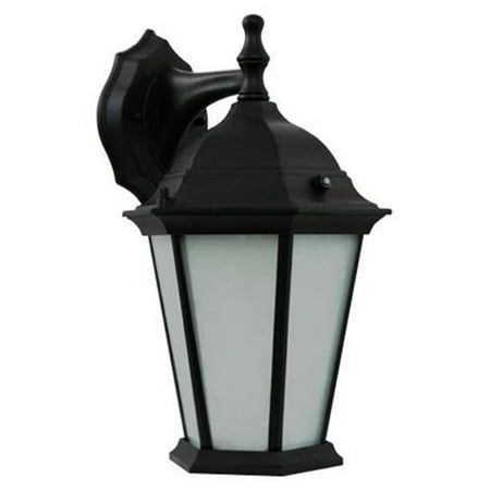 

Timeless Outdoor Wall Lantern Die Cast Aluminum Powder Coated Black Frosted Glass with Built-in photocell Energy Star Qualified