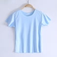 thumbnail image 2 of KyCheLot Kids Boys Girls T-Shirts Solid Color Round Neck Short Sleeve Tops Comfy Breathable Workout T-Shirts, 2 of 7
