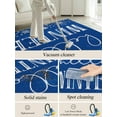 thumbnail image 5 of Hello Winter Area Rug for Bedroom 3x5 Ft Christmas Snowflake Blue Super Soft fuzzy Throw Rug Non-Slip Fluffy Plush Indoor Floor Carpet for Living Room Nursery Home Decor, 5 of 8