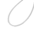 thumbnail image 3 of Sterling Silver and Gold Plated Curb ( Flat ) Link Chain Necklaces - 7.00MM Thick - 30 Inches, 3 of 6