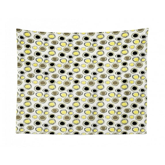 Yellow and Pink Tapestry, Digitally Generated Graphical Scene of Flowers on a Plain Background Botany, Fabric Wall Hanging Decor for Bedroom Living Room Dorm, 2 Sizes, Multicolor, by Ambesonne
