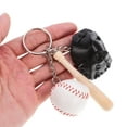 thumbnail image 4 of FESTFENDS 2Pcs Baseball Keyrings Energetic PU Decorative Gift for Backpacks Daily Style Men Women, 4 of 8