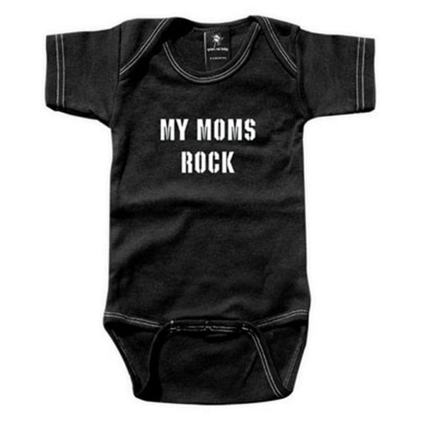 Rebel Ink Baby 374bo06 Mes Mamans Rocks- 0-6 Mois Noir un Sous-Vêtement Pièce