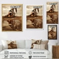 thumbnail image 4 of Designart "Modern Field Of Drilling Rigs In Sepia I" Oil Rigs / Fields Floater Framed Wall Art Prints, 4 of 5