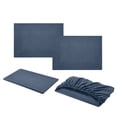 thumbnail image 1 of Home Savings Items!Kyusrd Four Piece Fitted Sheet Set Bed Sheet Home Textile Solid Color Imitation Satin, 1 of 6