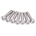 thumbnail image 2 of Kit de 100 tornillos de cabeza hueca hexagonal de acero galvanizado, sujetadores industriales M4 x 0,7 mm (2800-0004-0018), 2 of 14