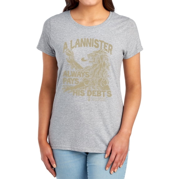 Game of Thrones Debts Women's T Shirt,Athletic Heather, Medium