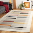 thumbnail image 2 of Safavieh  Handmade Kilim Fila Boho Stripe Wool Rug 6'  x  9' - Ivory/Grey - Rectangle, 2 of 5