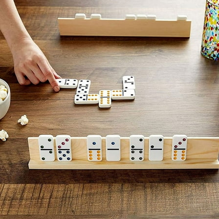 MIPCASE 6Pcs Domino Stand Holder Decorative Letter Domino Racks for Home and Office