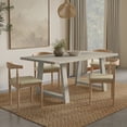 thumbnail image 6 of Simpli Home Whitley 72 inch Wide Solid Mango Farmhouse Dining Table in White Wash, 6 of 10