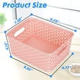 thumbnail image 2 of PinkSheep 6 Pack Plastic Storage Baskets Small Organizer Basket Bins Blue & Green & Pink, 2 of 9