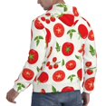 thumbnail image 6 of Wukai Fresh Red Tomato Print Men Hoodies Fleece Sweatshirts Long Sleeve Sweaters Pullover Fall Outfits Winter Clothes-Small, 6 of 7