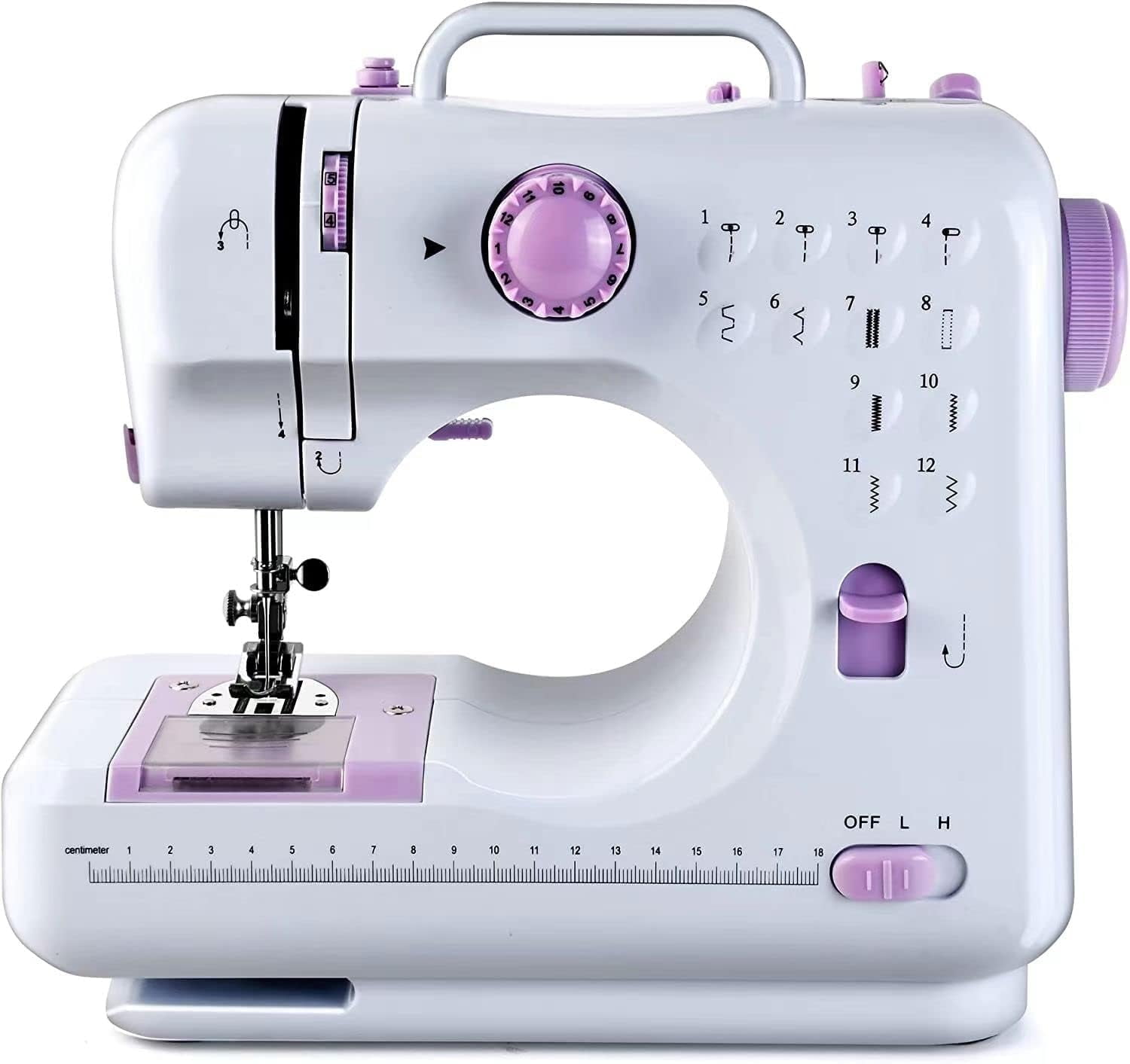 Children's Mini Sewing Machine, Portable, 12 Stitches, Reverse