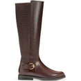thumbnail image 2 of Cole Haan Clover Madeira Leather Rounded Toe Buckle Detailed Knee High Boots (Madeira Leather, 8.5), 2 of 5