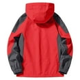 thumbnail image 5 of TrendOFT Women's Softshell Jacket with Hood Lightweight Waterproof Insulated Windbreaker Long Sleeve Jacket for Hiking Outdoor Red XXXXL, 5 of 7