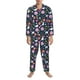 thumbnail image 3 of Balery Floral Rabbit Pijama para Hombre de Dos Piezas con Manga Larga, Conjunto de Dormir y Descanso Suave con Bolsillos-Small, 3 of 7