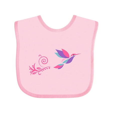 

Inktastic Hummingbird Flying Swirl Gift Baby Girl Bib