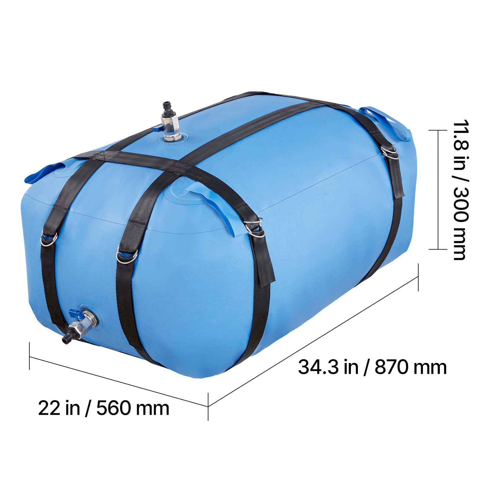 Water Storage Bladder, 35 Gallon Large Capacity TPU Soft Water Bag, Portable & Collapsible Water Storage Containers, Leakproof & Wear-Resistant RV Waters Tank for Camping Irrigation Outdoor