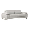 thumbnail image 6 of Titan Furnishings Genuine Italian Leather Upholstered Sofa Set in Light Gray, 6 of 26
