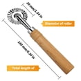 thumbnail image 3 of Pasta Cutter Wheel, Ravioli Cutter Wheel with Long Wooden Handle,Zinc Pizza Cutter Wheel & Kitchen, 3 of 8