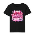 thumbnail image 4 of Hyknon Hauts pour Femmes Été Nouvel An Bonne Année Décontracté Imprimé Col Rond Manches Courtes Haut Doux Pull Polyvalent pour Sortir, 4 of 5