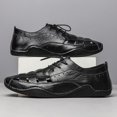 thumbnail image 2 of Zapatos de hombre, mocasines casuales de verano para hombre, mocasines de cuero genuino, ligeros, transpirables, zapatos náuticos sin cordones, sandalias de playa (25 cm), 2 of 4