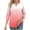 Red, variant on Hfnxid Womens 3/4 Sleeve Tops Hollow Gradient Tunic T-Shirts Casual Vacation Crew Neck Shirt Fashion Breathable Outdoor Top