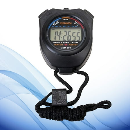 FUTUREORYY Electronic Sport Stopwatch Timer Black 1Pcs 3.3x2.6x0.8in