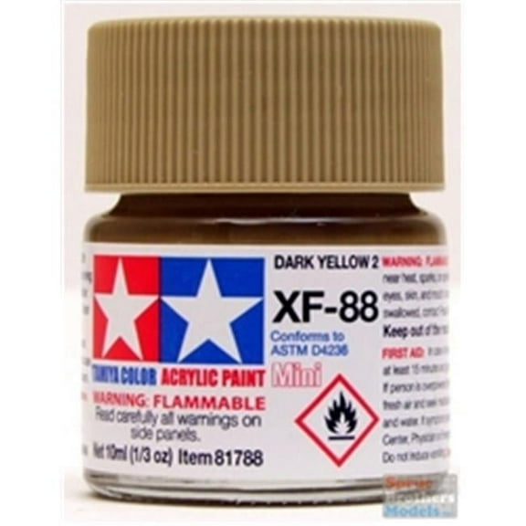 Tamiya Paint TAM81788 10 ml Mini Acrylic Paint - Dark Yellow