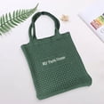 thumbnail image 1 of Bolso de crochet para mujer, bolso de tejido para , ir al trabajo, hacer picnic o disfrutar del libre. Verde, 1 of 8